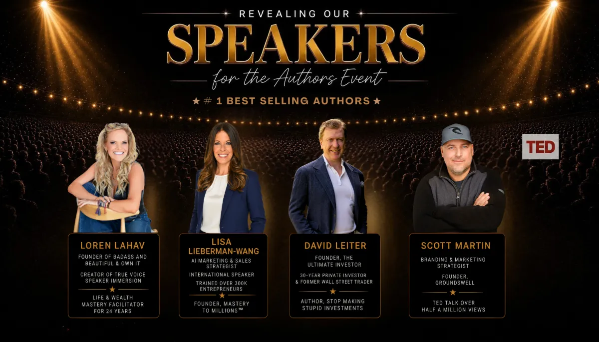 Revealing our speakers: Loren Lahav, Lisa Lieberman-Wang, David Leiter and Scott Martin